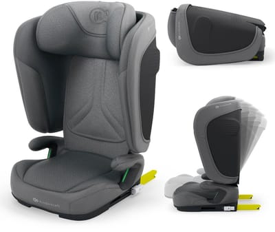 Kinderkraft UNITY 2 Autostoel – 100-150 cm – Met Isofix – Groep 2/3 – Grijs