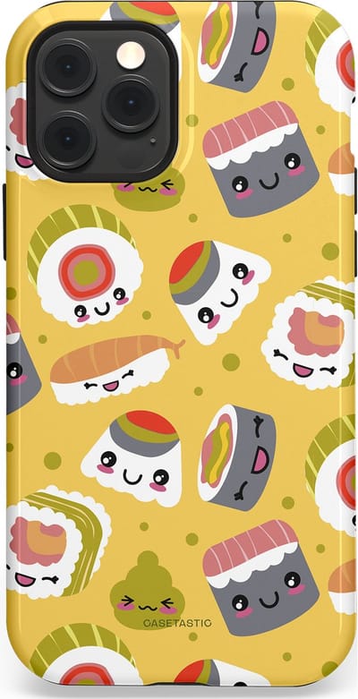 Casetastic Hoesje Geschikt voor Apple iPhone 12/12 Pro Magsafe - Stijlvolle Beschermende Duo-layer Case - Sushi vriendjes