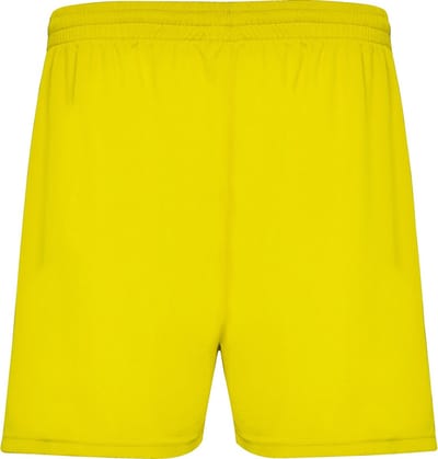 Gele heren sportbroek zonder binnenbroek en elastische band met koord model Calcio maat L