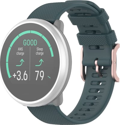 Siliconen bandje - geschikt voor Huawei Watch GT 2 42 mm / GT 3 42 mm Active / Elegant / GT 3 Pro 43 mm en Polar Ignite 2 / 3 / Pacer / Unite - olijfgroen
