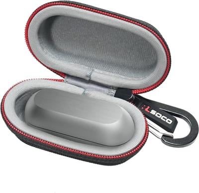Oordopjes Case - Draadloze Oortjes Bescherming - Veilig Opbergen - Waterdicht Hard Materiaal - Compact Ontwerp - Grijs Rood