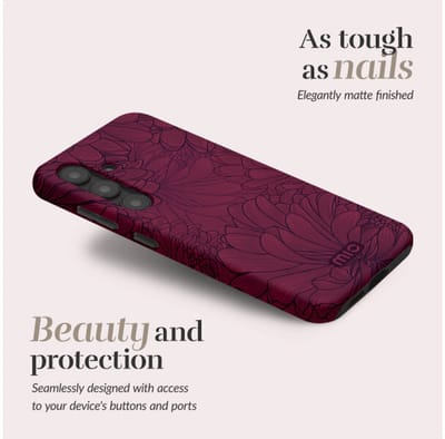 MIO by Mobilize Hoesje | Geschikt voor Samsung Galaxy S25 Edge | Compatibel met MagSafe | Hard Shell Back Cover | Berry Blooms