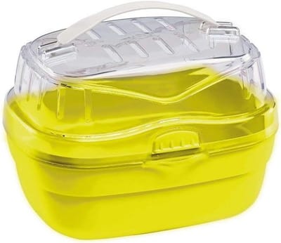Transportbox Knaagdieren - Draagkooi Hamster - Veilig Vervoer - Doorzichtige Hoes - 20 x 16 x 135 cm - Groen