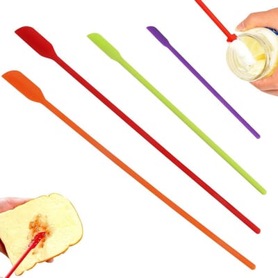Dailygoods - Meerkleurige Siliconen Spatel Set - 4 Stuks Herbruikbaar voor Keuken en Schoonheid