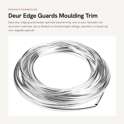 Dailygoods- Deurrubber Hoogwaardige PVC - Deurrandbescherming - Flexibel - Drukbestendig - Verouderingsbestendig - 6 m/19.7ft