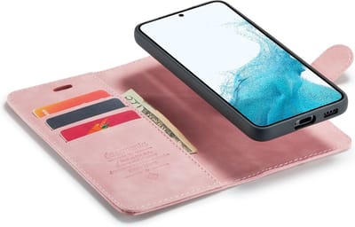 CaseBoutique Bookcase hoesje geschikt voor Samsung Galaxy S25+ - Effen Roze - Kunstleer - 2-in-1 Magnetisch Uitneembaar Design