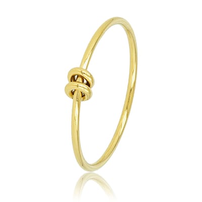 My Bendel - Fijne Goudkleurige Aanschuifring met Twee Ringetjes - Fijne Goudkleurige Aanschuifring - Twee Ringetjes - Stainless Steel - met Luxe Cadeauverpakking | Sieraden Voor Dames | Maat 16.00 Mm / Maat 50