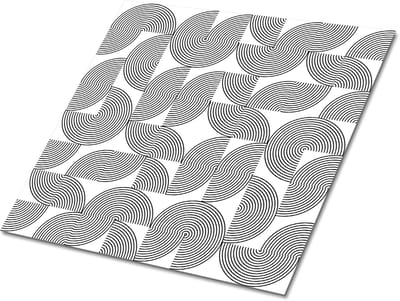 Tulup PVC Tegels - Geometrisch Patroon Vinyl Tegels - 30 cm x 30 cm - Grijs Vinyl Vloer Tegels - 9 stuks - Vinyl Wandtegels - Geometrisch Plaktegels - Zelfklevende Vinyl Tegels - Plaktegels keuken en Badkamer