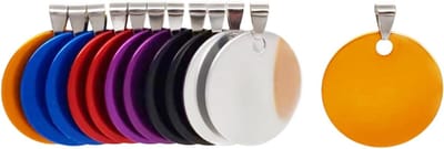 Lege Ronde Aluminium Hondenpenningen, DIY Gegraveerde Identiteitslabels voor Huisdieren, Persoonlijke Naamtags voor Honden en Katten, 3 cm Diameter, 12 Stuks in Diverse Kleuren
