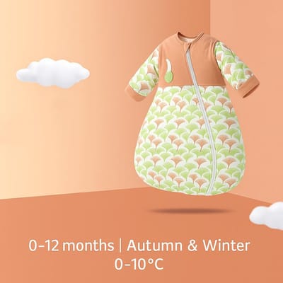 Babyslaapzak 0-3 Jaar-Winterslaapzak met mouwen ,Baby slaapzak katoen ,Slaapzak newborn met rits ,Ademend slaapzakje baby ,Dikke slaapzak voor baby