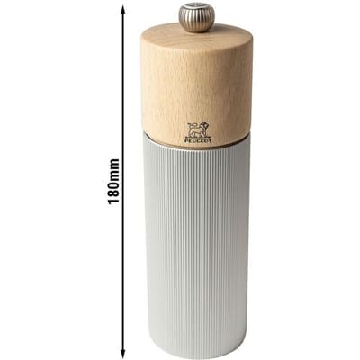 (6 stuks) PEUGEOT LINE - Zoutmolen - Hout/Aluminium - Natuurlijk - Hoogte: 180mm