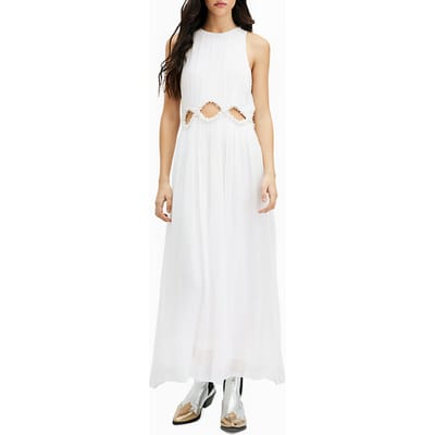AllSaints Mabel Dress Off White Maat: 8 | Maxi Jurken Outlet | Dames | Wit