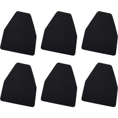 6 pièces Tapis de sol pour urinoir antidérapants Contrôle des odeurs Réutilisables Absorption d'eau Tampons pour urinoir pour hommes Toilettes commerciales black