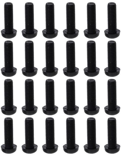 Dailygoods- Inbusschroeven 24-delige set - Nylon Moeren - Ronde Kopbouten - Versterkingen - Roestbestendig - Ideaal voor Natte Omgevingen - Schroeven