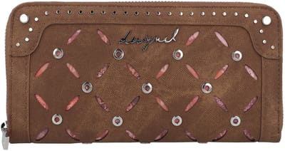 Desigual portemonnee Mone Yankee Fiona Long Wallet Camel bruine