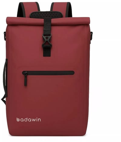 BADAWIN - Fietsrugzak Ali 4-in-1 - Bordeaux Rood - Rugzak - Schoudertas - Messenger tas - 100% Waterdicht - Schokbestendig