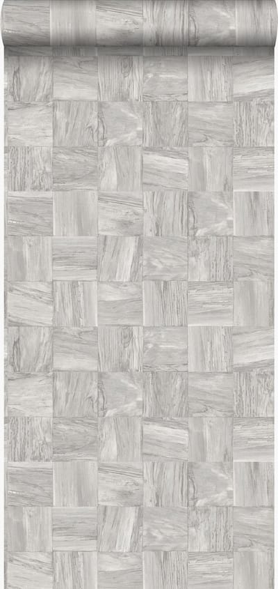 Origin Wallcoverings eco texture vlies behang sloophout motief lichtgrijs - 347518 - 53 cm x 10,05 m