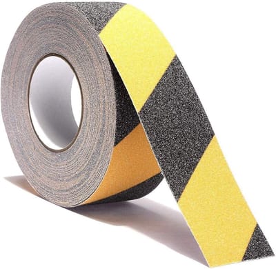 Stepper Tyre - Safety Band - High Strength Safety Mark - Strong Grip - Abrasive Non-Slip Tyre voor Indoor en Stairs 50mmX5m - Zwart en Geel