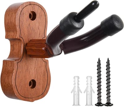 Gitaar Wandhanger - Instrumentenhouder Viool - Muziek Organisatie - Mahonie Hout - 10 x 10 x 10 mm - Mahonie