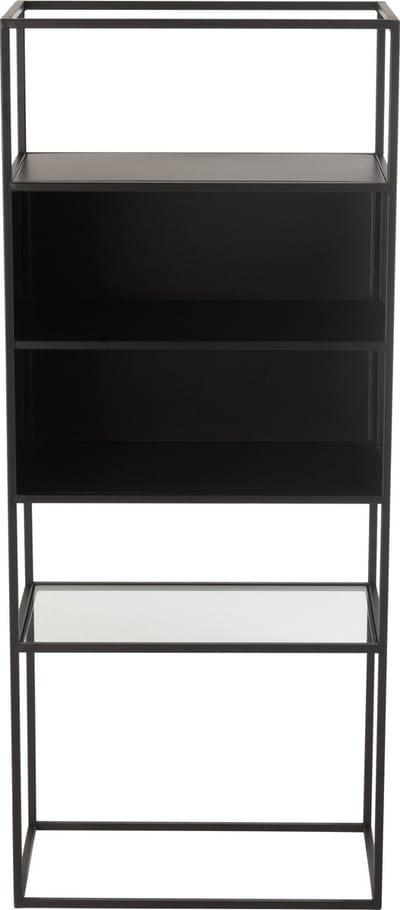 J-Line rek - metaal/glas - zwart