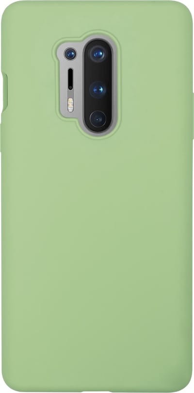 BMAX Siliconen hard case hoesje geschikt voor Oneplus 8 Pro - Hard Cover - Beschermhoesje - Telefoonhoesje - Hard case - Telefoonbescherming - Mintgroen