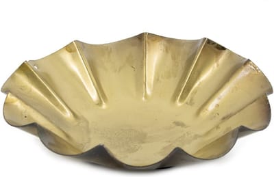 HomeBound by KY | Schaaltje metaal ribbel goud | decoratieve schaal | schaaltje