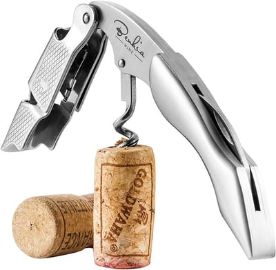 SnelShoppen - RVS Sommelier Mes - Professionele Kurkentrekker met Flessenopener & Foliesnijder voor Feest, Camping en Keuken - Hoogwaardige Kwaliteit