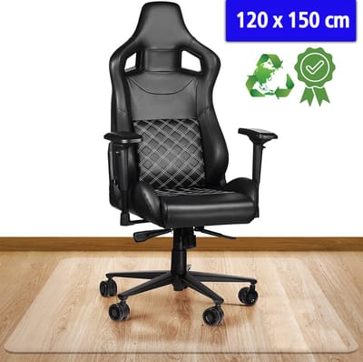 Swilix ® Vloerbeschermer - Bureaustoelmat PVC - Vloermat - Voor Harde Vloeren - 120x150cm - Semi Transparant