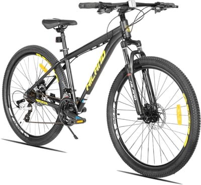 Hiland Bedrock Mountainbike - 27.5 Inch - 24 Versnellingen - Shimano - Hydraulische Schijfremmen - Aluminium Frame - Geel