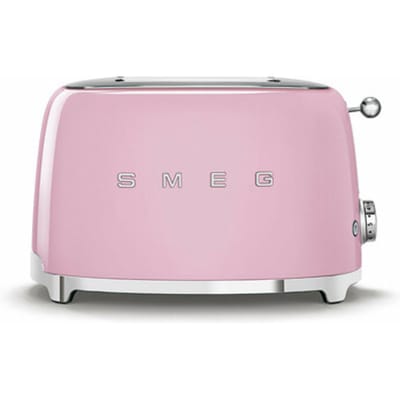 SMEG TSF01PKEU Broodrooster - 2 Sleuven - 950W - 6 Bruiningsstanden - Ontdooifunctie & Opwarmfunctie - '50s style - Roze
