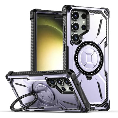 Ring Magnetisch met Standaard Telefoonhoesje voor Samsung Galaxy S24 S23 Ultra S22 S21 Plus Houder Harde Schaal Schokbestendige Cover Galaxy S22