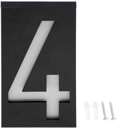 Dailygoods- Huisnummerlicht LED - Waterdicht - Buitenverlichting - Adresplaat - Duidelijke cijfers - Grote lampbehuizing - Adresbord