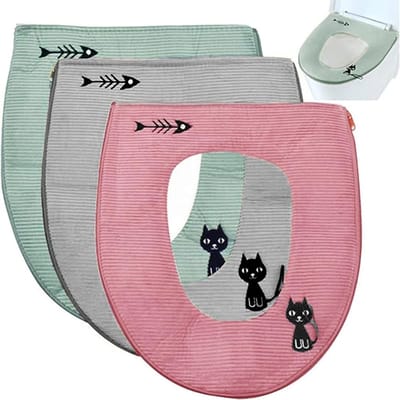 Toilet Bril Hoes - Zachte Toiletzitting - Comfort Verhogend - Universeel met Rits - 43.5 x 37 cm
