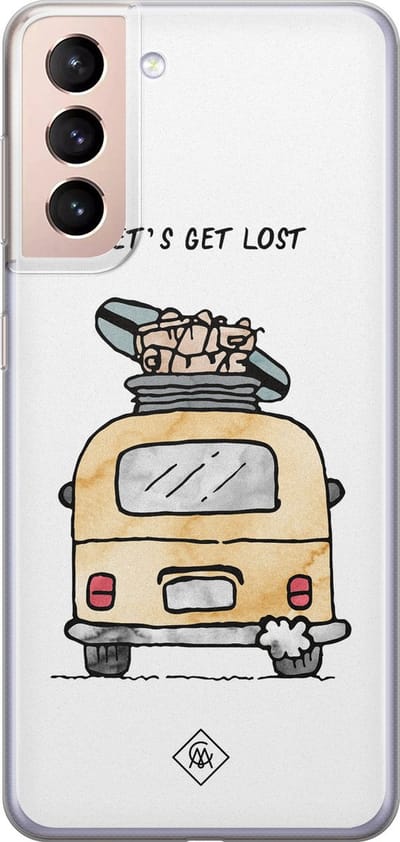 Casimoda® hoesje - Geschikt voor Samsung S21 Plus - Let's Get Lost - Backcover - Siliconen/TPU - Multi