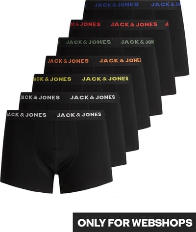 JACK & JONES PLUS - JACBASIC TRUNKS 7 PACK NOOS PLS Heren Onderbroek
