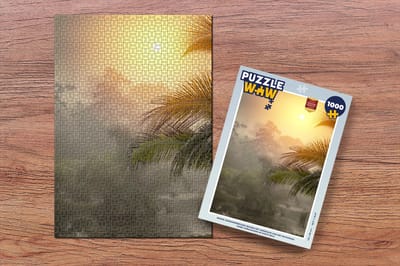 Puzzel Mooie zonsondergang boven het oerwoud van het Nationaal park Corcovado in Costa Rica - Legpuzzel - Puzzel 1000 stukjes volwassenen