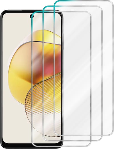 Cadorabo 3x Screenprotector geschikt voor Motorola Moto G73 - Beschermende Pantser Film in - Getemperd (Tempered) Display beschermend glas in 9H hardheid met 3D Touch