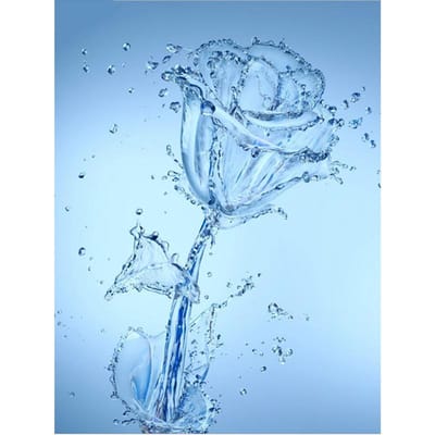 Peinture Diamant 5D Image d'Eau de Strass Broderie Diamant Mosaïque Rose Décoration de Maison 20X30CM white