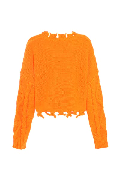 Mymo Gebreide trui Dames oranje