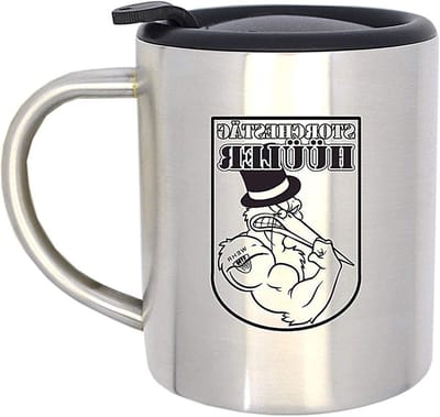Roestvrijstalen beker - Thermos mok - Dranken meenemen - Met persoonlijke gravure - 0.25 liter - Zilver
