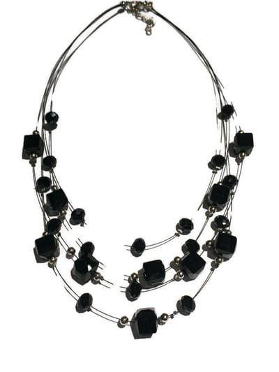 Petra's Sieradenwereld - Ketting laagjes zwart (10453612)