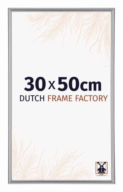 Fotolijst 30x50 cm - Kunststof - Zilver Hoogglans - Angers