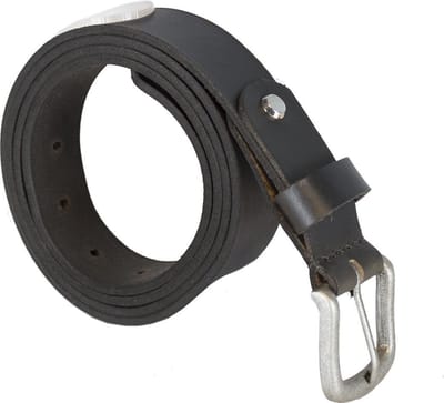 Leren Riem Zwart Van 3 cm Breed - Dames Riem Of Heren Riem - Maat 115 (Taille tot 100 cm)