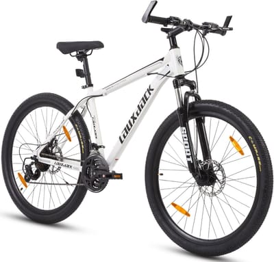 Mountainbike -26 inch - Hardtail mountainbike - 21 Versnellingen - unisex - Shimano Tourney derailleur - schijfremmen - Met schokabsorberende voorvork - Draagvermogen 120 kg - Geschikt 160 cm en langer - Wit