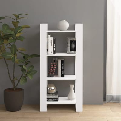 vidaXL - Boekenkast/kamerscherm - 60x35x125 - cm - massief - hout - wit