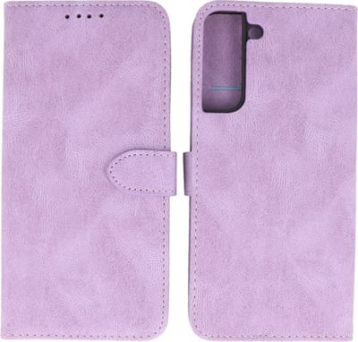 Hoesje Geschikt voor Samsung Galaxy S22 Plus - Portemonnee Book Case - Kaarthouder & Magneetlipje - Kunstleer - Paars