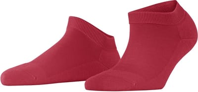 FALKE ClimaWool kort eenkleurig wol lyocell sneakersokken enkelsokken dames rood - maat 37-38