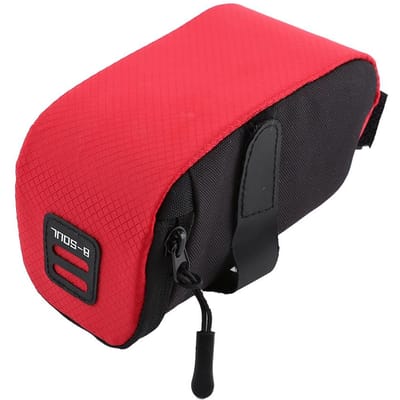 B Soul Super Light Bike Rear Saddle Cycling Seat Bag Tail Pouch Package Under seat Storage Bag Red rood