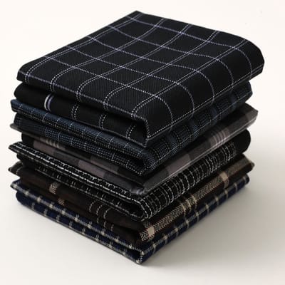 11-delige Heren Zakdoeken – Katoen – Geruit Patroon – 43x43 cm – Zacht & Absorberend