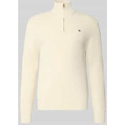 Gebreide pullover met opstaande kraag